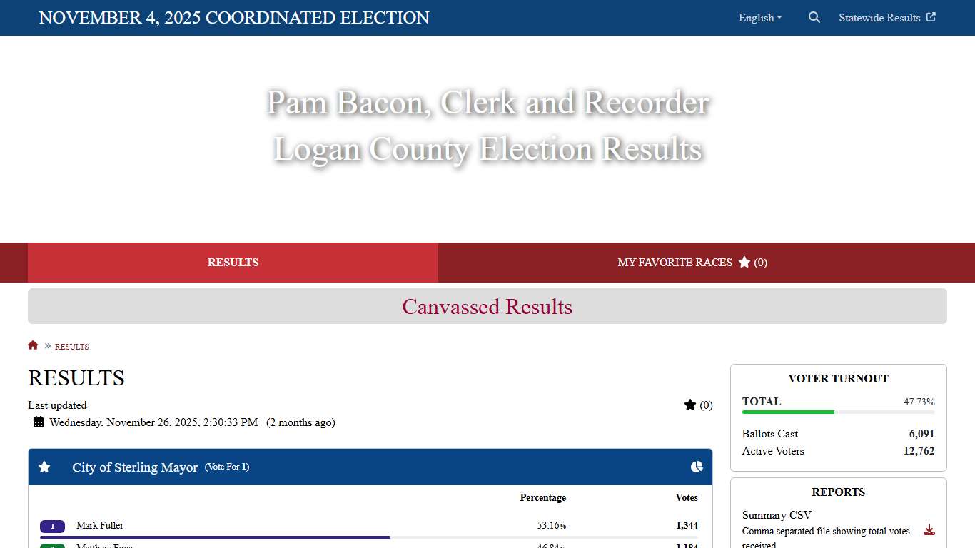 Election Night Reporting